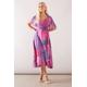 Wallis Womens Petite Pink Floral Midi Wrap Dress - Size 10 UK | Wallis Sale | Discount Designer Brands