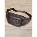 marsupio da uomo in pelle vintage con tracolla - marsupio a tracolla con più tasche con cerniera, tracolla regolabile, elegante marsupio da viaggio e da tutti i giorni nero marrone