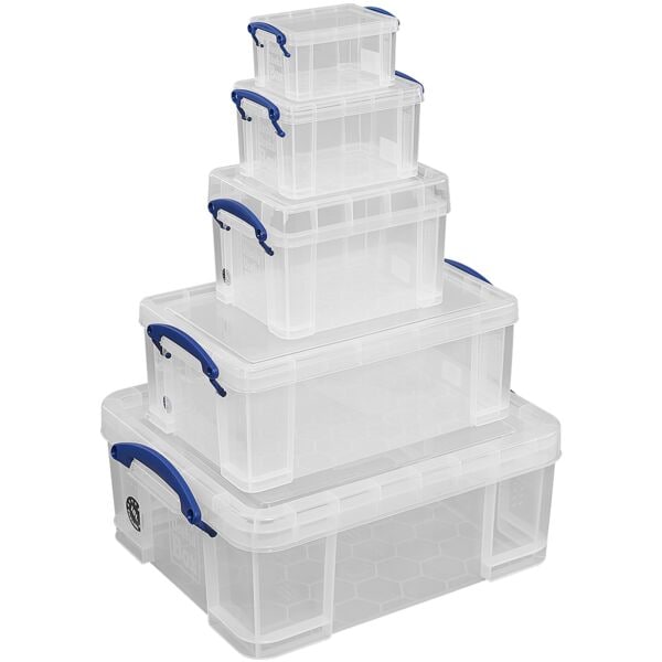 Really Useful Box Aufbewahrungsbox 5 Stück 32.3 L transparent, 39x20x48 cm