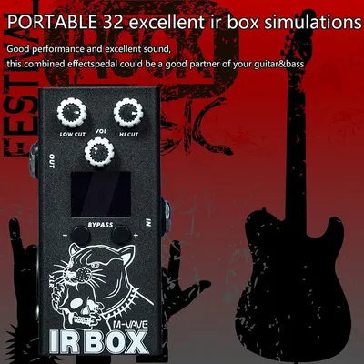 M-VAVE Guitar IR Box Effects Pedal with IR Cab Impulse Response Cabinets Speaker Simulator XLR