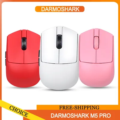 Darmoshark M5 Pro Wireless Three-Mode Gaming Mouse Pixart Paw3950 Sensor Office 38g Lightweight