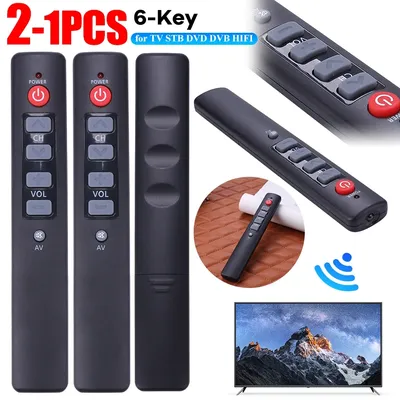 Universal 6 Button Keys Learning Remote Control Copy Code Infrared IR Duplicator Controller For TV
