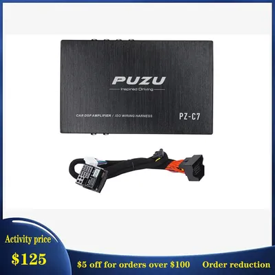 PUZU PZ-C7 wiring harness 4X150W Car DSP Amplifier Car Radio Sound Upgrade Digital Audio Signal
