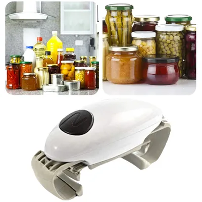 One Touch Automatic Electric Jar Lid Opener Binaural One-Key Can Opener Restaurant Beer Bottle