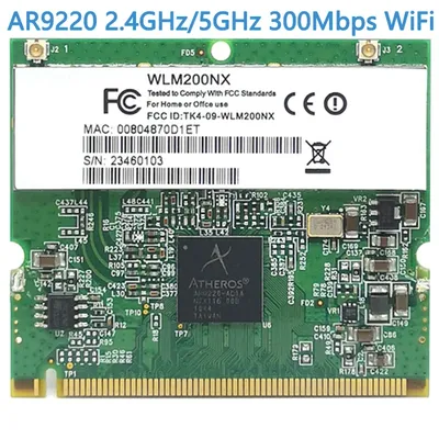 Atheros AR9220 Wireless Network Card WLM200NX 802.11A/B/G/N Dual Band 2.4/5GHz 300Mbps WiFi