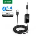 UGREEN Bluetooth 5.4 Ricevitore musicale Trasmettitore Adattatore Display OLED Adattatore audio USB wireless da 3,5 mm Molla per auto stereo domestica