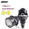 SANVI 2.5 '' Auto Bi LED Lenti per proiettori per fari auto H4 H7 9005 9006 Lampadina Angel Eyes Luce moto 110W 31100Lux