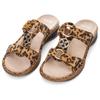 Pantolette ARA "HAWAII", Damen, Gr. 41, braun (leo), Veloursleder, animal-print, casual, Schuhe, Sommerschuh, Sandale mit Klettverschlüsse