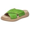 Pantolette RIEKER, Damen, Gr. 43, grün (apfelgrün), Lederimitat, casual, Schuhe, Sommerschuh, Strandschuh, Hausschuh, Schlappen mit bequemem Fußbett