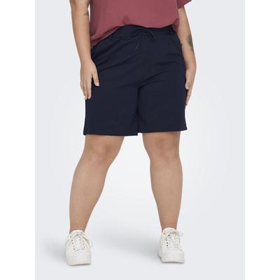Shorts ONLY CARMAKOMA "CARGOLDTRASH", Damen, Gr. 52, N-Gr, blau (dunkelblau), Obermaterial: 63% Viskose (LENZING ECOVERO), 32% Nylon, 5% Elasthan, Hosen Image