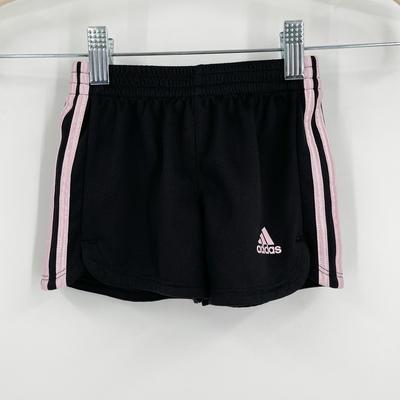 Adidas Bottoms | Adidas Baby Shorts Black With Baby Pink Stripes And Logo Baby Size 24 Months | Color: Black/Pink | Size: 24mb