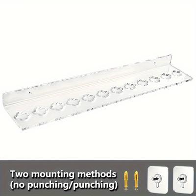 TEMU 6/12 Holes Acrylic Scissor Organizer, Shear Display Clear Professional Wall Rack Hanging Hardware Included In Barber Shops Salons Spas And Groomers Image