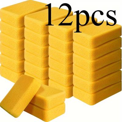 TEMU 6/12pcs Large Sponges Bulk Grouting Sponge Set Car Wash Sponge Cleaning And Washing Sponge Commercial Sponges Large All-purpose Sponge For Cleaning Dishes Car Tile Bike Image