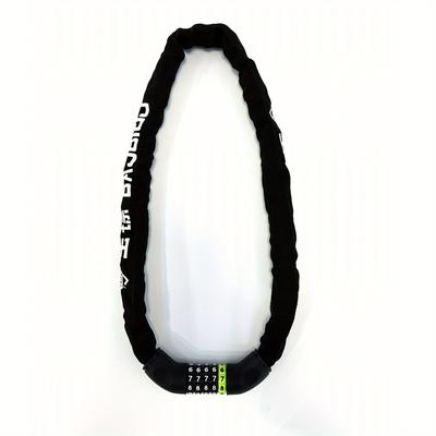 TEMU Heavy-duty Bike Lock With 4- Combination - Black, Brushed , Mechanical Knob Control, Pvc/iron/zinc Alloy, Password Image
