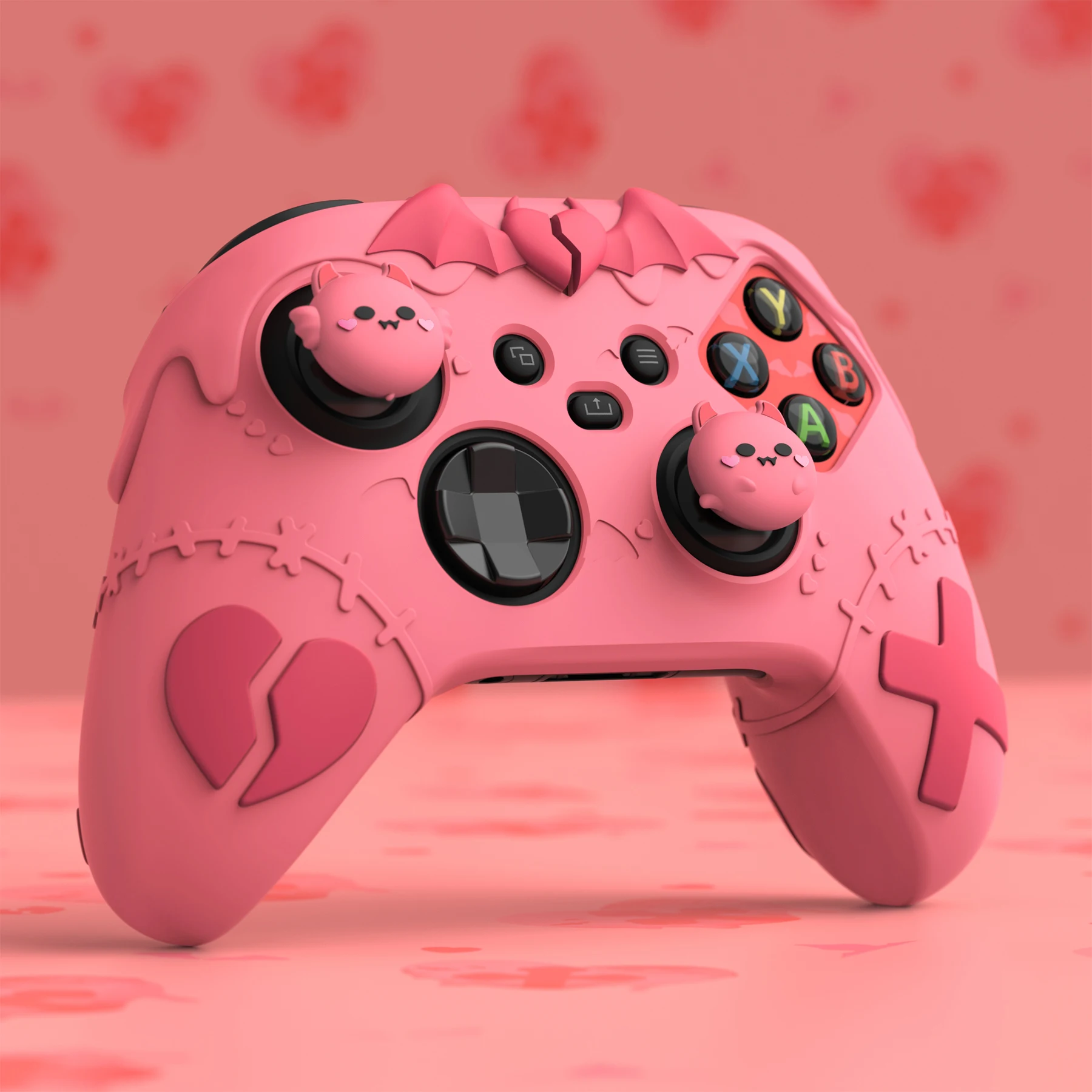 PlayVital Niedliche Silikonhülle für Xbox Series X & S Controller (Xbox Core Wireless Controller) – Gothic Imp Peach Pink Image