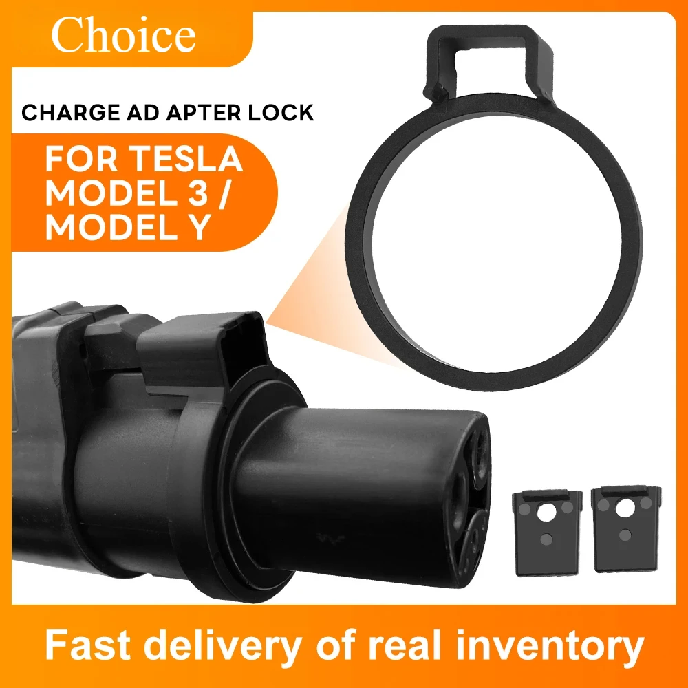 EV-Ladeadapter Ladeschloss Sicherheitsschutz für Typ 1 J1772 auf Tesla Model X Y 3 2021 2022 2023 Tesla Autozubehör Image