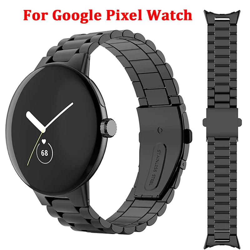 Stainless Steel Strap For Google Pixel Watch Bracelet Metal No Gaps Wristband Band Google Pixel Watch 2 Watchband Accessories Image