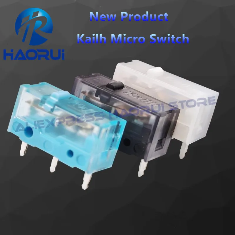 100 Stück Kailh GM2.0 GM4.0 GM8.0 Mikroschalter 3-poliger Kontakt aus Goldlegierung 20 m/60 m/80 m/90 m/100 Millionen mal klicken Maustastenschalter Image
