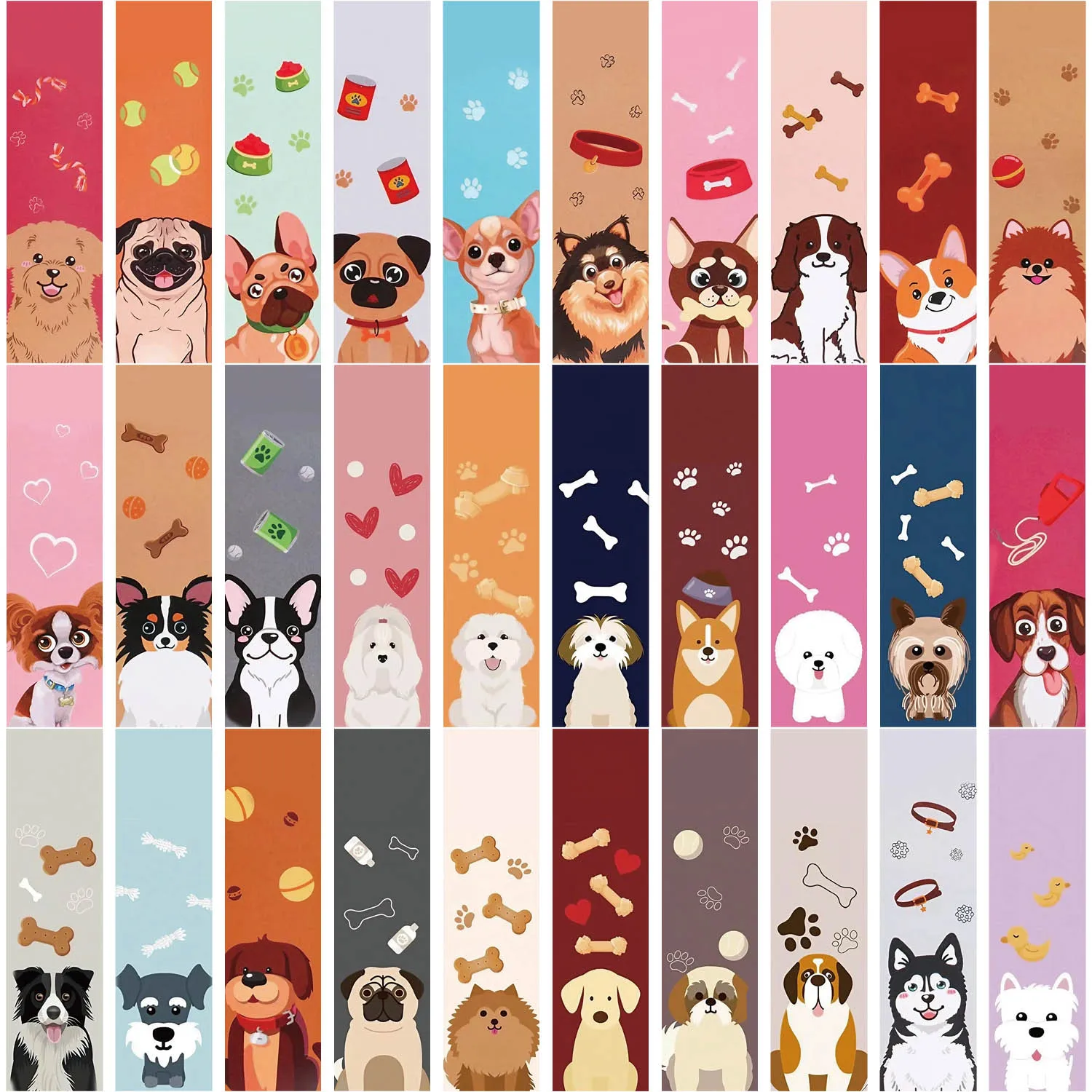 30 Stück niedliche Tier-Hunde-Lesezeichen, Lehrerpreise für Schüler, Lesezeichen als Tier-Partygeschenke Image