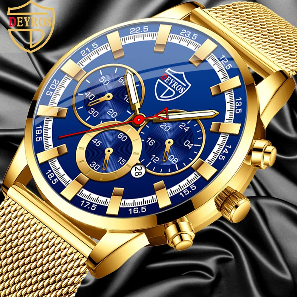 Mode klassische Herrenuhr einfache Herren ultradünne Uhr Legierung Mesh Gürtel Datum Quarz-Armbanduhr Image