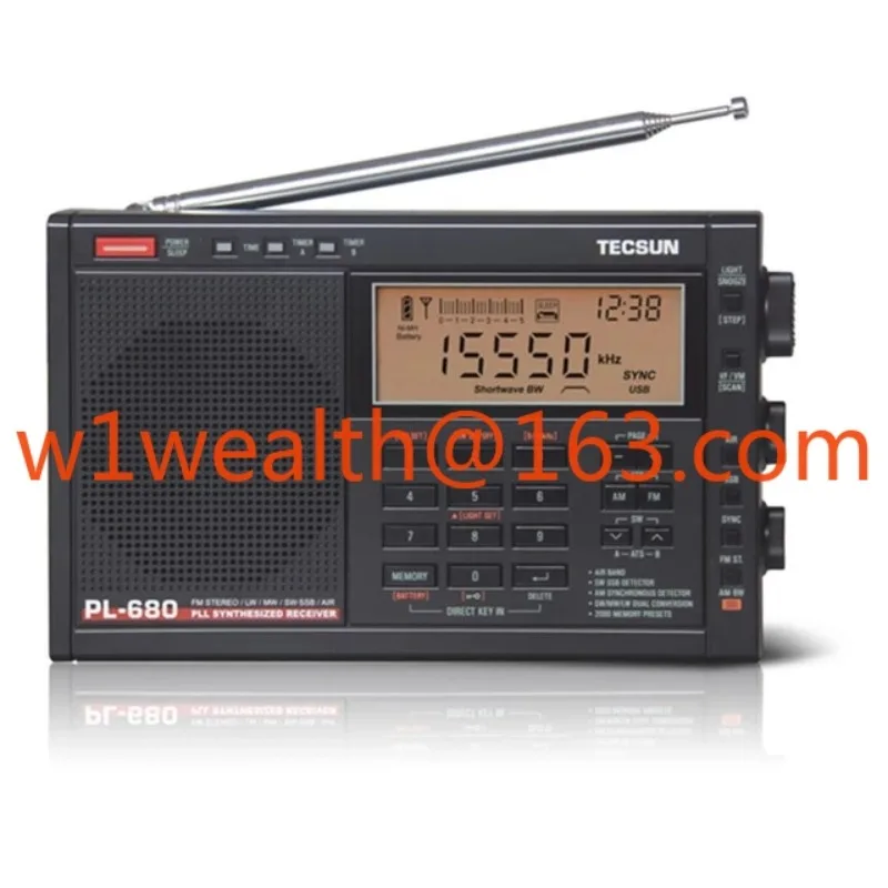 2025 Neues Tecsun PL-680 FM-Radio, tragbar, Hochleistungs-Vollband-Digitalarm-Stereoradio, FM, AM, SW, SSB-Radioempfänger Image