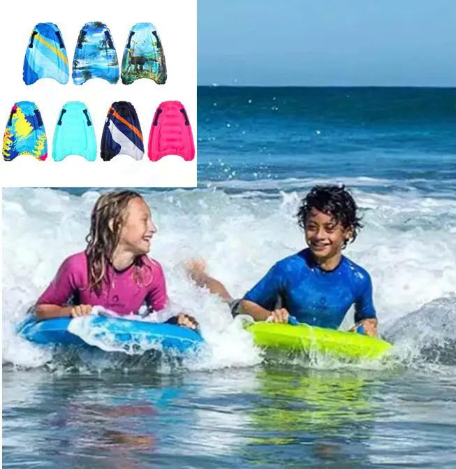 Aufblasbares Surfbrett für Kinder, tragbares Bodyboard mit Griffen, für Kinder, Schwimmbad, Strand, Surfbretter, Schwimmen, schwimmende Matte Image