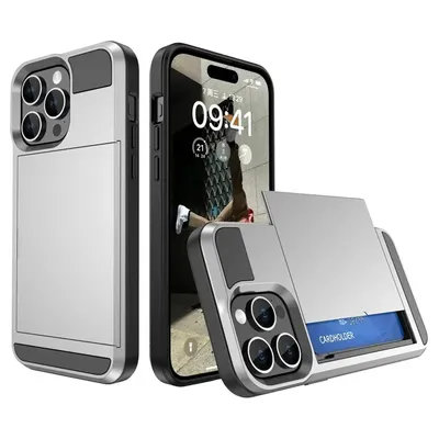 Phone Case for IPhone 17 Air 16E 16 15 14 Plus 13 12 11 Pro Max Wallet with Card Holder Slot Sliding Pocket Protective Cover