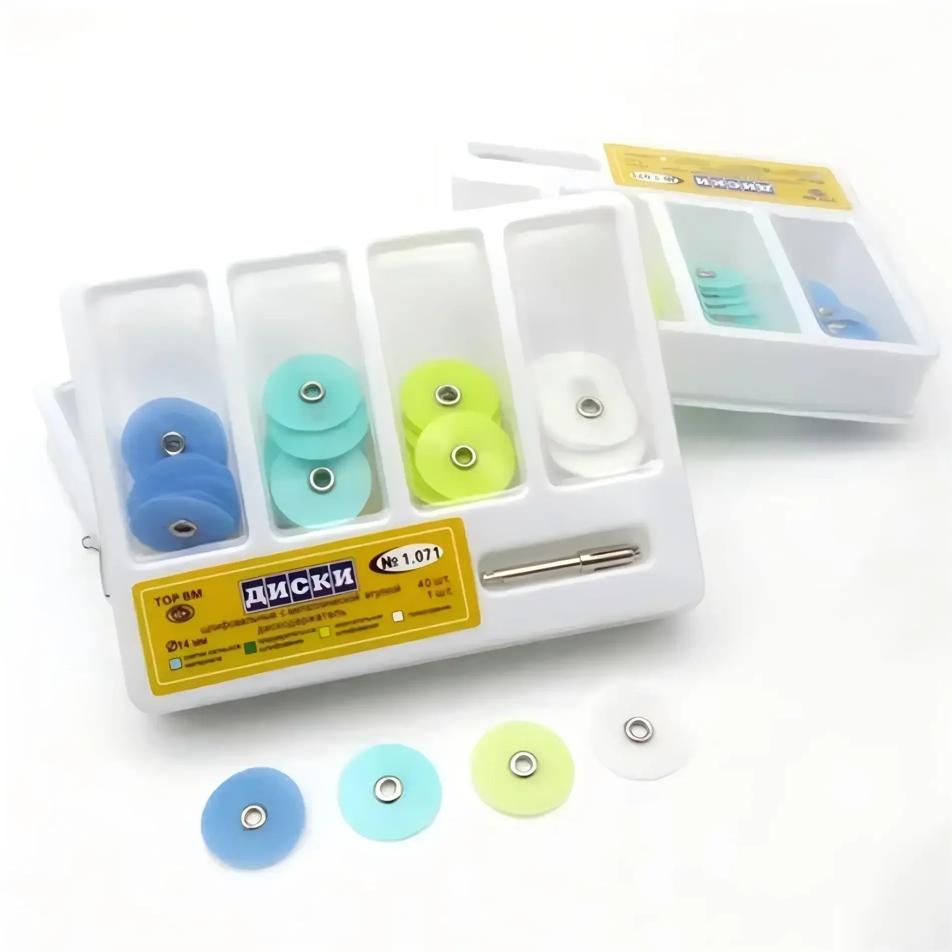 Die gleiche Zahnspolierscheibe 1.071 40, Gummi-Polierbleche für Zahnaufhellung, Zahnverbrauchsmaterialien Image