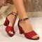 2025 Hot Sale Ladies Shoes Peep Toe Women's Sandals Fashion Metal Decoration Office and Career
