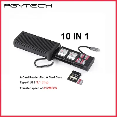PGYTECH CreateMate High-Speed Card Reader & Case SD TF SIM Dual Slot Data Transfer Memory Card USB