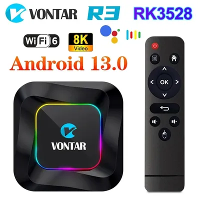 VONTAR R3 TV Box Android 13 Rockchip RK3528 Quad Core Cortex A53 Support 8K Video BT Wifi6 Google