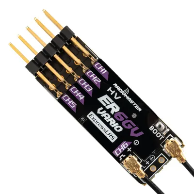 RadioMaster ER6GV Slim ExpressLRS CRSF PWM Dual Antenna RC Receiver For Glider