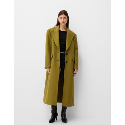 Bershka Oversize Manteco Wool Blend Coat Women M-L Green