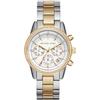 Chronograph MICHAEL KORS "BRYANT", silber (silberfarben, goldfarben), Armbanduhren, Damen, Quarzuhr, Armbanduhr, Damenuhr, Stoppfunktion, Edelstahlarmband