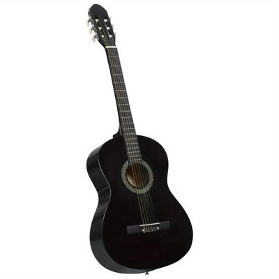 "TEMU Klassikgitarre Für Anfänger Schwarz 4/ 4 39"""
