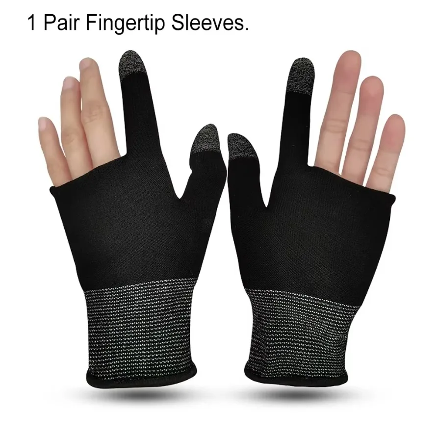 Upgrade 2pcs Finger Thumb Sleeve Gloves For Gamer Non-scratch Mobile Gaming Gloves Gaming Accessories Comfortable Sweat Proof