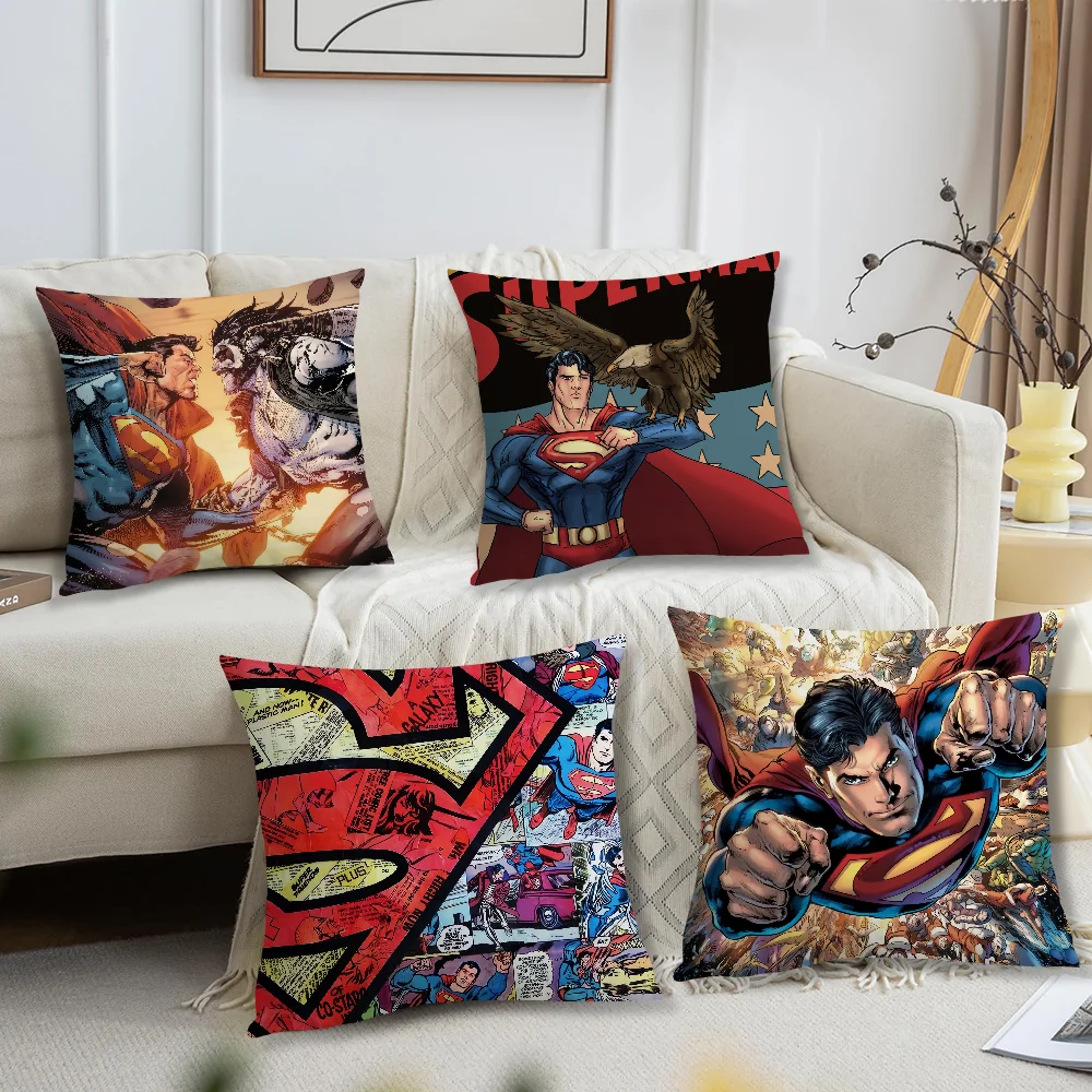Superheld S-Superman Comics Kissenbezug Wohnzimmer Kopfteil Büro Kissen Schlafzimmer Kissen Sofa Nickerchen Zeit Kissenbezug Image