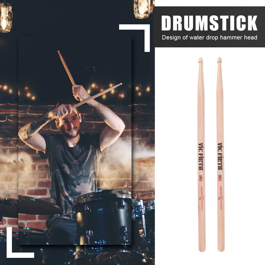 2 Stück Drumsticks 5A/7A Drumsticks Konsistentes Gewicht und Tonhöhe Jazz Drumsticks Klassische Drumsticks für akustische/elektronische Trommeln Image