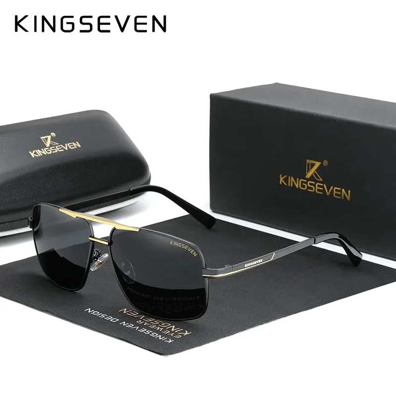 KINGSEVEN Kausalen Polarisierte Männer Gläser Im Freien Fahren Sonnenbrille Mode UV400 Rechteck Fahren Männlich Weiblich Angeln Brillen Image