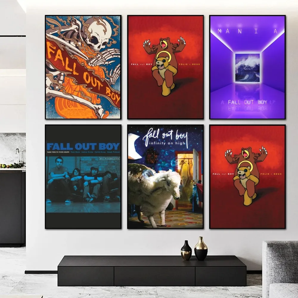 Fall Out Boy Band Poster, Papierdruck, Zuhause, Schlafzimmer, Eingang, Bar, Café, Kunst, Malerei, Dekoration Image