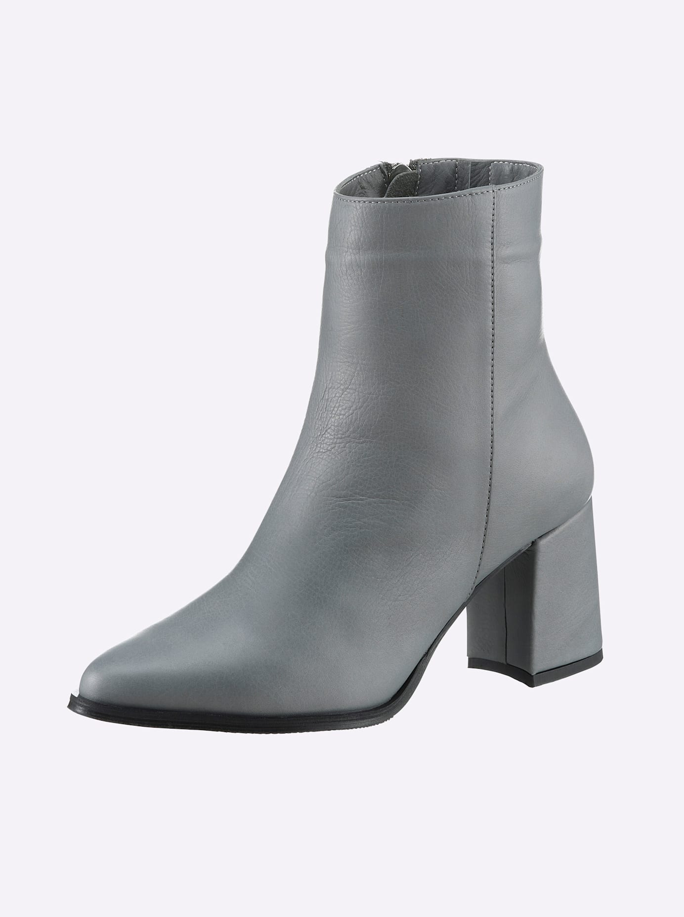 Stiefelette ANDREA CONTI, Damen, Gr. 40, grau, Leder, Nubukleder, Rindsleder, Schuhe