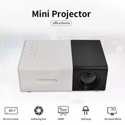 YG300 Tragbarer Mini-Filmprojektor, 1080P, USB-Audio, Heim-Media-Player, Beamer, geeignet für Image