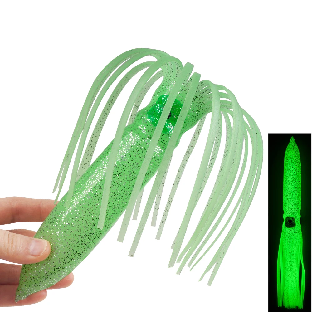 2-teiliger 30 cm großer Oktopus-Rock, Trolling-Köder, 56 g, große Tintenfischröcke, Köder, künstlicher Angelköder aus Salzwasser, Tuan Shark