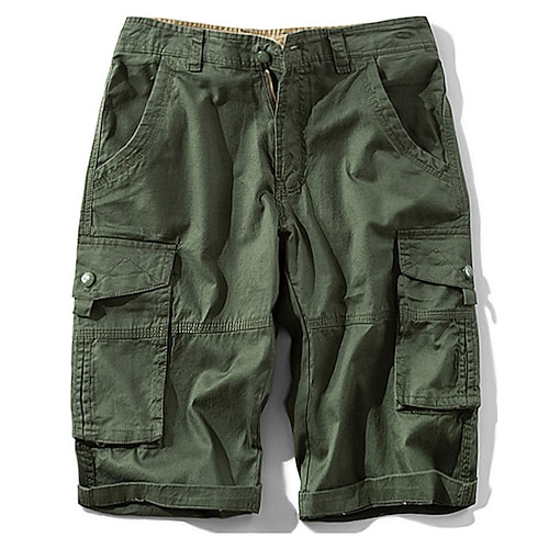 Herren Taktische Shorts Cargo-Shorts Shorts mit Camouflage-Muster Tarnung Ripstop Atmungsaktiv Sport Outdoor Militär Gelb Armeegrün Image