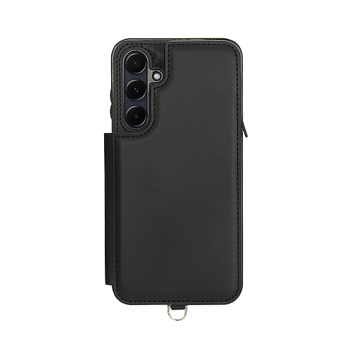 Handy Hülle Handyhüllen Für Samsung Galaxy S26 Ultra Plus S25 S24 S23 S24 FE S22 S21 Ultra Plus S20 A16 A55 5G Rückseite Mit Ständer Reisverschluss mit Trageriemen Retro TPU PU-Leder Image