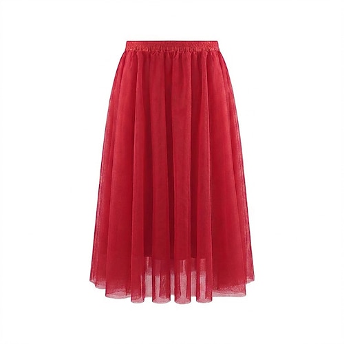 Retro Vintage 1950er Reifrock Krinoline Unterrock Tüllrock A-Linie Kostüm Damen Maskerade Party-Abendmode Cocktailparty Teegesellschaft Erwachsene Rock Image