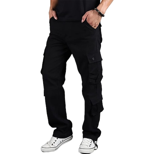 Herren Cargohose Cargohosen Cargohose Taktische Hose Hose Hosen Ausgebeult Gerade geschnitten 8 Tasche Tarnfarben Komfort tragbar Casual Täglich Strassenmode 100% Baumwolle Stilvoll Klassicher Stil Image