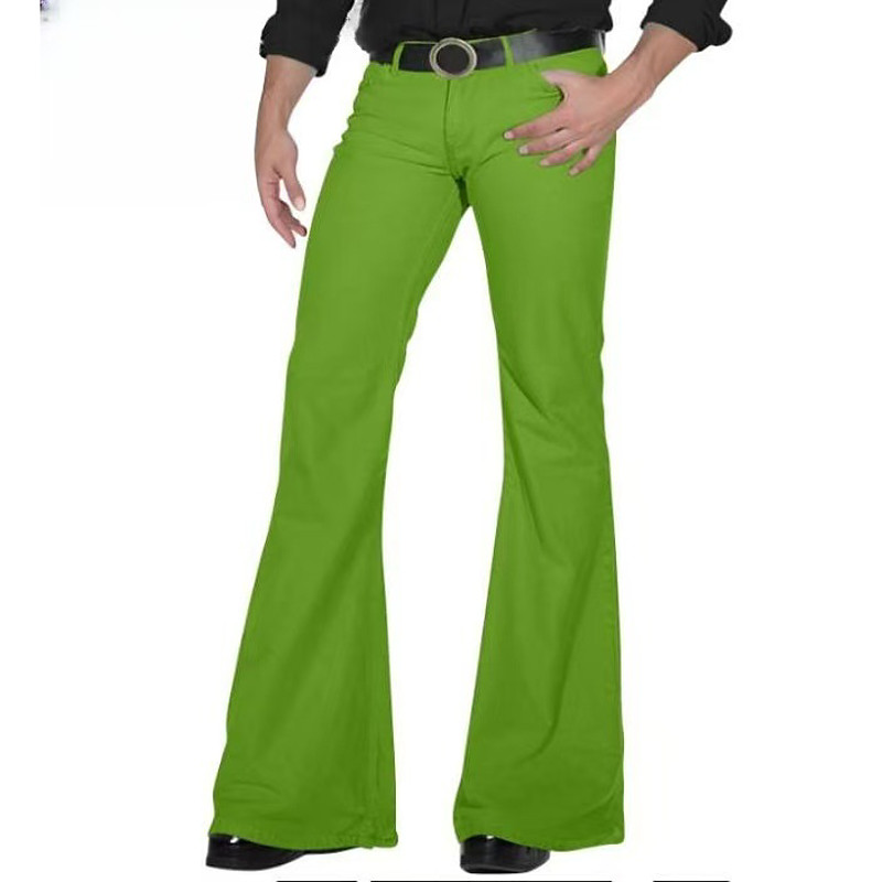 Mens Bell Bottom Jeans Flared Trousers Pants 70s Disco Outfits for Men Vintage Flared Jeans