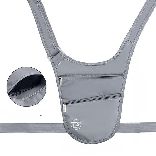 Aufbewahrungs-Gürteltasche, eng anliegend, Diebstahlschutz, mehrere Taschen, mehrlagiges Design, großes Fassungsvermögen, leicht, atmungsaktiv, für Sport, Radfahren, Reisen