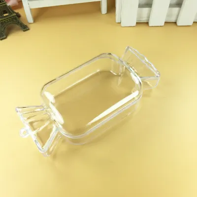 12pcs/Set 12*6*3.4cm Plastic Transparent Candy Box Candy-shaped Storage Container DIY Gift Packaging